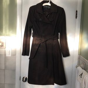 Brown women’s trench coat wool
